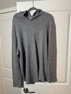 Men's Gray Hooded Knit Sweater